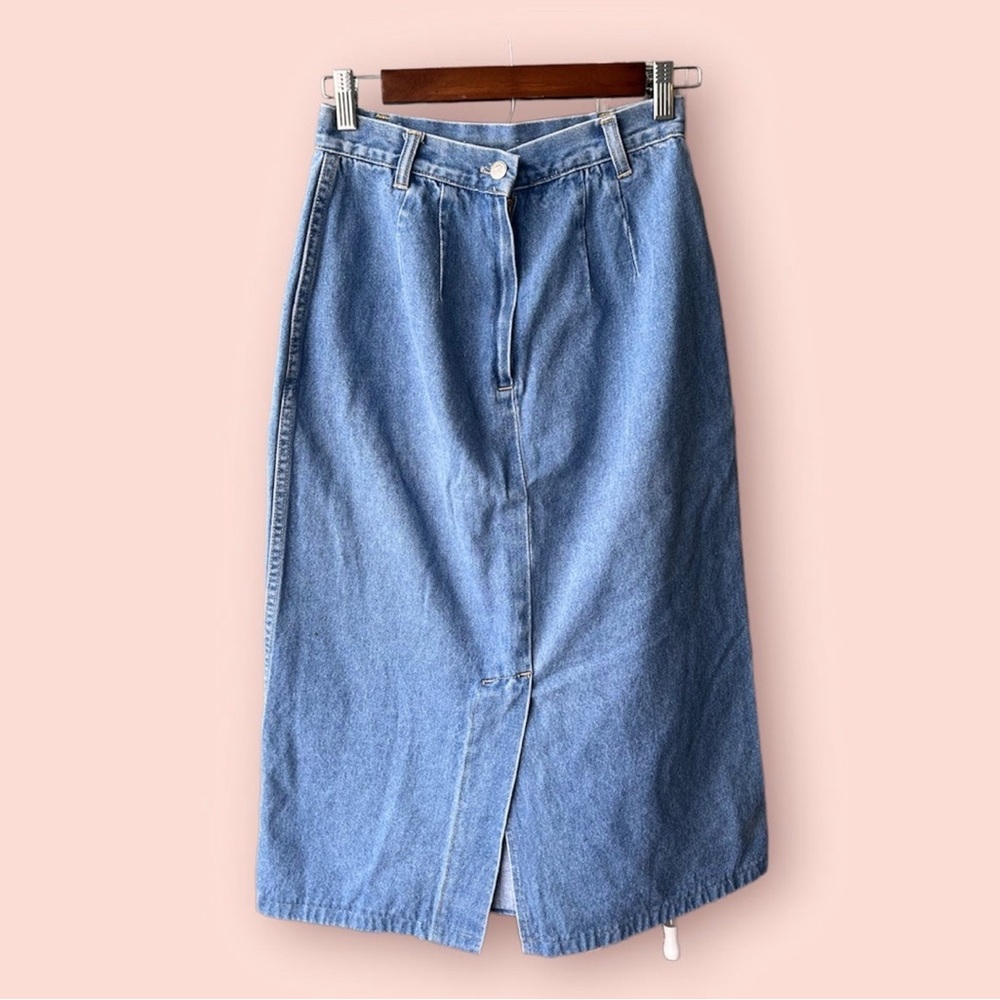 Vintage Denim Midi Skirt